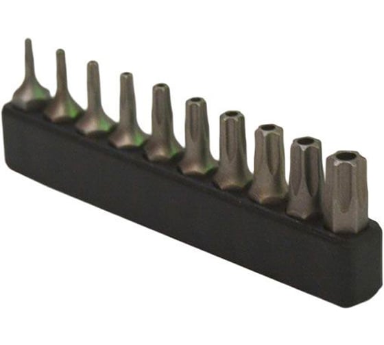 Набор битов TORX с отверстием AIST (T6H-T40H) 1/4 10 предметов 10106010ТT 00-00021008