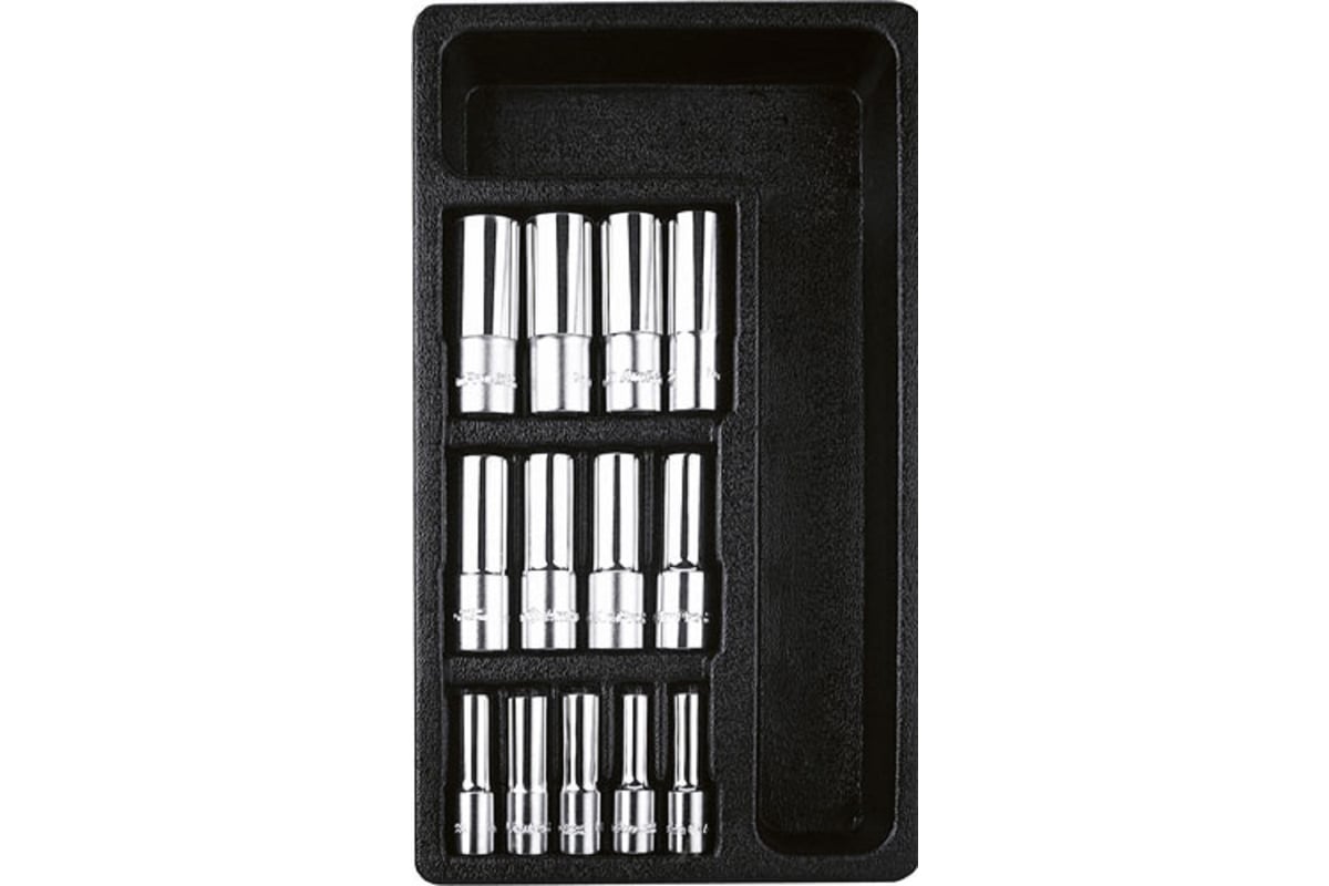 Набор длинных головок 3/8" и 1/2", 13 предметов AmPro T45207 - выгодная ...