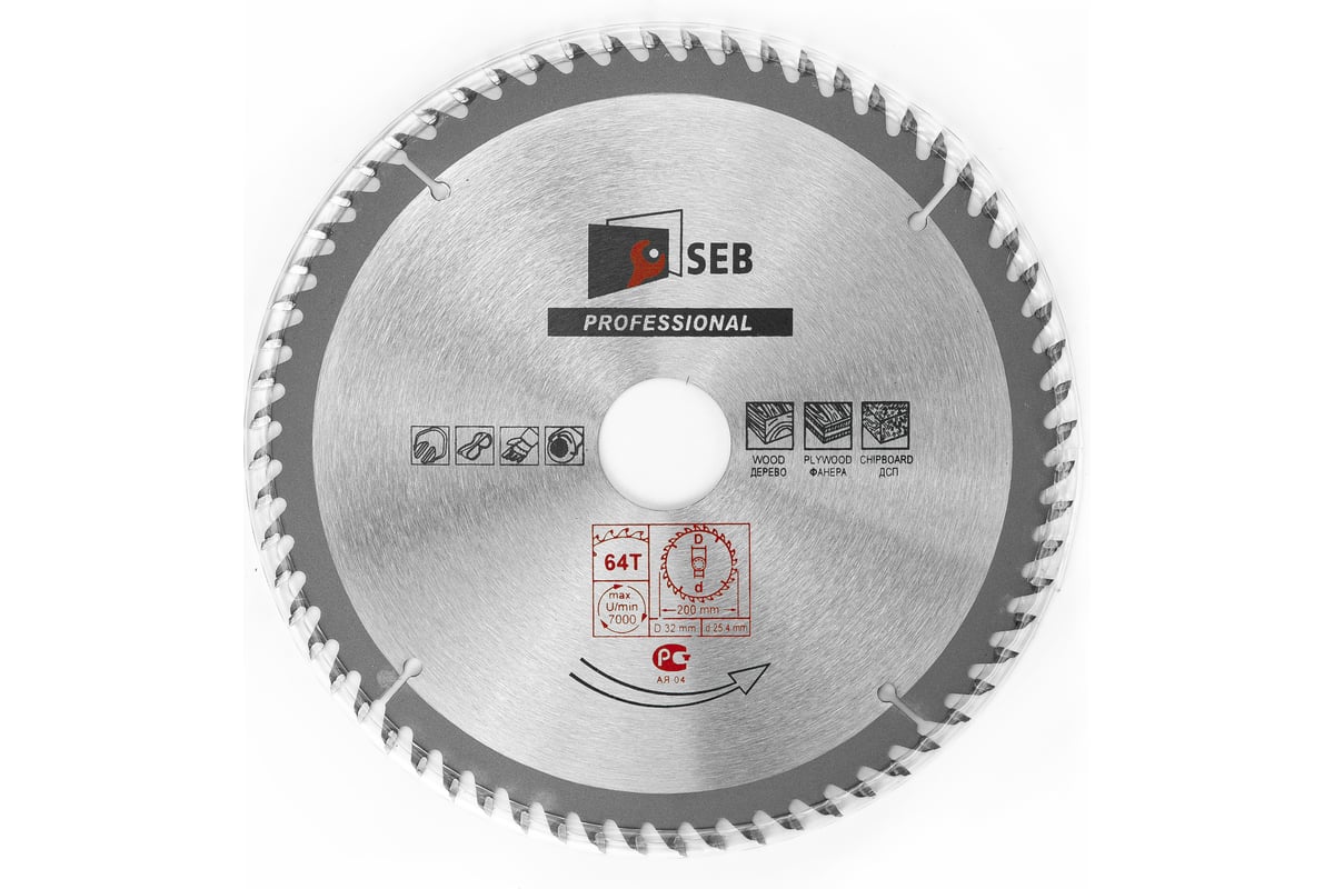 Диск пильный по дереву 200. Диск пильн по пластмассе 250 80зуб.*32мм Seb 306pg-2508032pl.