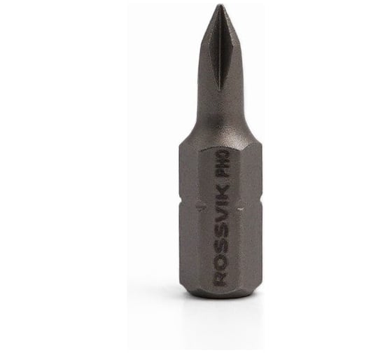 Бита крестовая ROSSVIK PH0, 25 мм, 1/4, сплав S2 (20шт в коробке) 6325PH0 1