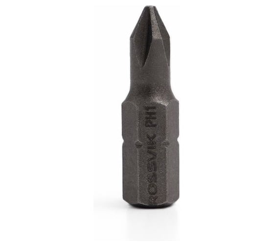 Бита крестовая ROSSVIK PH1, 25 мм, 1/4, сплав S2 (20шт в коробке) 6325PH1 1