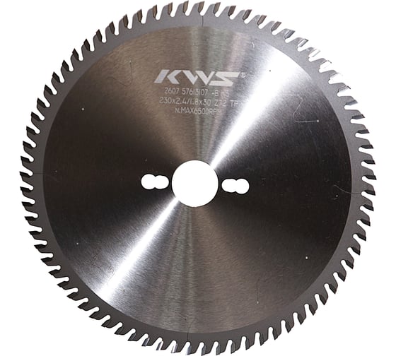 Диск пильный KWS 230х30х2.4/1.8х72T TP 2/7/42+2/9/46.4+2/10/60 K5 TFKU01095
