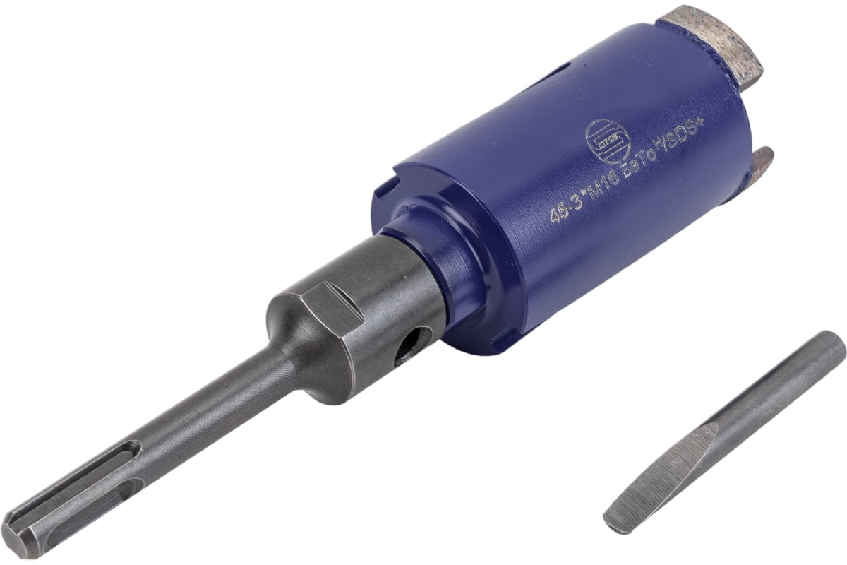 Коронка алмазная по бетону SDS+ 45 мм безударная Strong СТК-06400045 ...