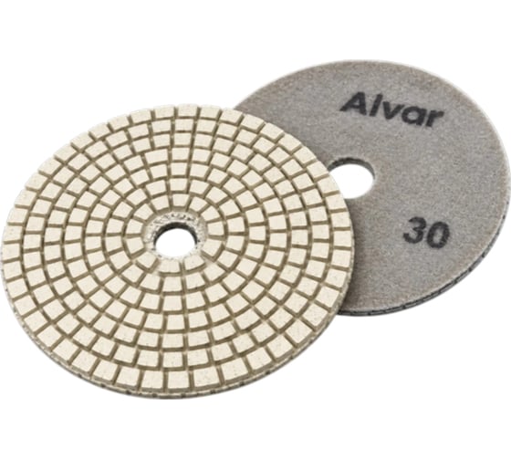 Круг алмазный гибкий шлифовальный Alvar мокрый P30 D=100мм (10 шт) AL-GD10C-30