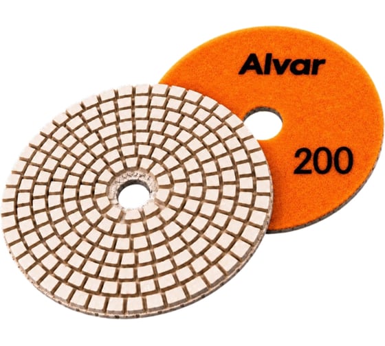 Круг алмазный гибкий шлифовальный Alvar мокрый P200 D=100мм (10 шт) AL-GD10C-200