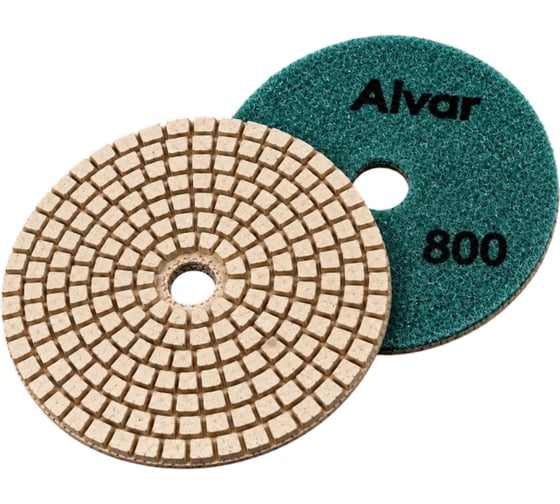 Круг алмазный гибкий шлифовальный Alvar мокрый P800 D=100мм (10 шт) AL-GD10C-800