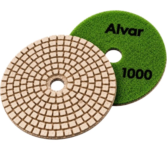 Круг алмазный гибкий шлифовальный Alvar мокрый P1000 D=100мм (10 шт) AL-GD10C-1000