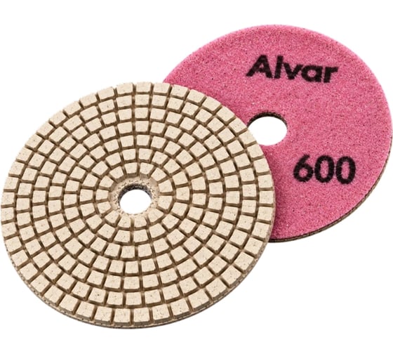 Круг алмазный гибкий шлифовальный Alvar мокрый P600 D=100мм (10 шт) AL-GD10C-600