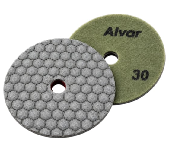 Круг алмазный гибкий шлифовальный Alvar сухой P30 D=100мм (10 шт) AL-GD18D-30