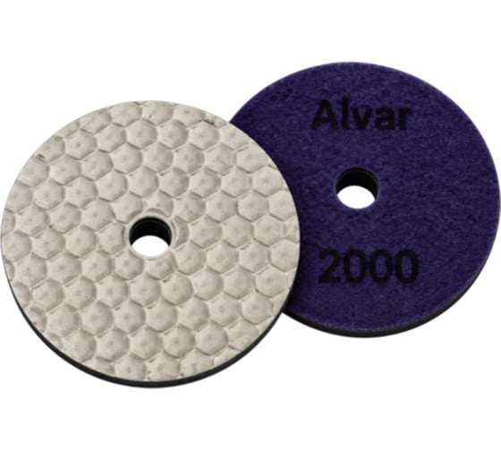 Круг алмазный гибкий шлифовальный Alvar сухой P2000 D=100мм (10 шт) AL-GD18D-2000