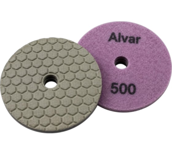 Круг алмазный гибкий шлифовальный Alvar сухой P500 D=100мм (10 шт) AL-GD18D-500