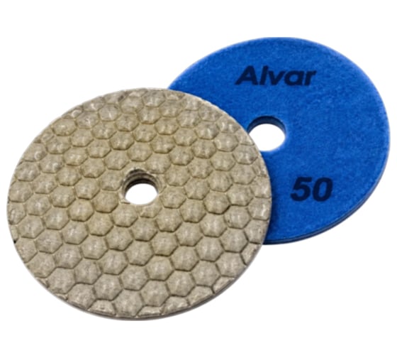 Круг алмазный гибкий шлифовальный Alvar сухой P50 D=100мм (10 шт) AL-GD18D-50