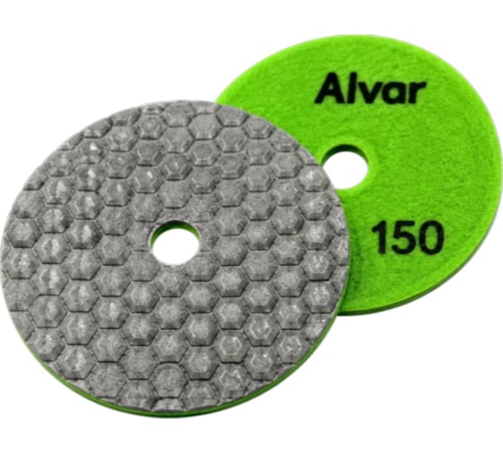 Круг алмазный гибкий шлифовальный Alvar сухой P150 D=100мм (10 шт) AL-GD18D-150