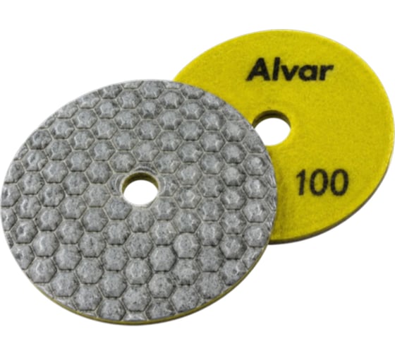 Круг алмазный гибкий шлифовальный Alvar сухой P100 D=100мм (10 шт) AL-GD18D-100