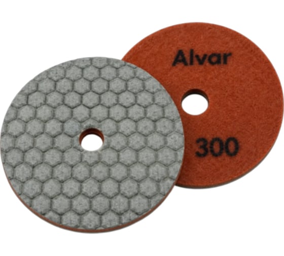 Круг алмазный гибкий шлифовальный Alvar сухой P300 D=100мм (10 шт) AL-GD18D-300