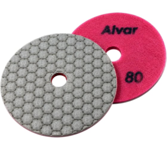 Круг алмазный гибкий шлифовальный Alvar сухой P80 D=100мм (10 шт) AL-GD18D-80