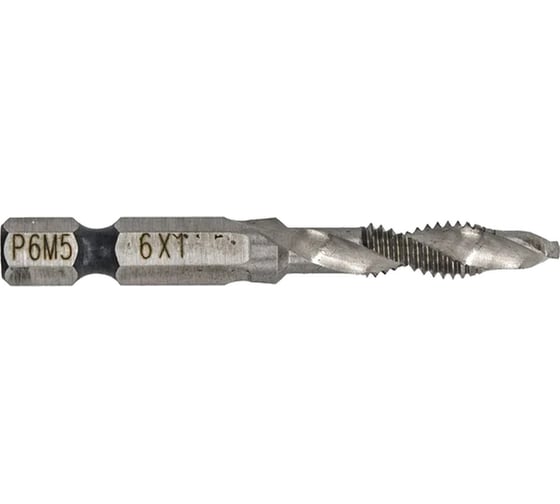 Сверло-метчик СаМат Плюс М 6х57мм шаг 1.0мм Р6М5 6-гр.хв. (1 шт) KRP-8311