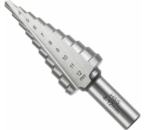 Сверло ступенчатое MWORKS HSS D4-12mm прямое MW065522 412