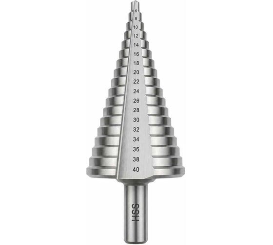 Сверло ступенчатое MWORKS HSS D6-40mm прямое MW065522 640