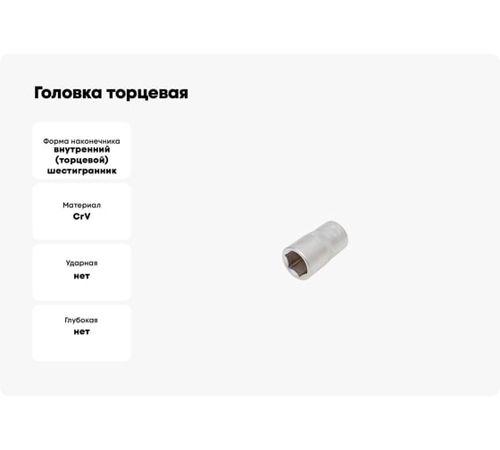 Головка торцевая ПРОФИ 15 мм TOLSEN 16515