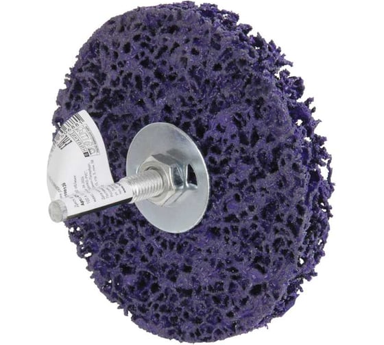 Диск зачистной коралловый на шпинделе Hanko Purple Silicon Carbide 100х13х6мм csd-psc100136