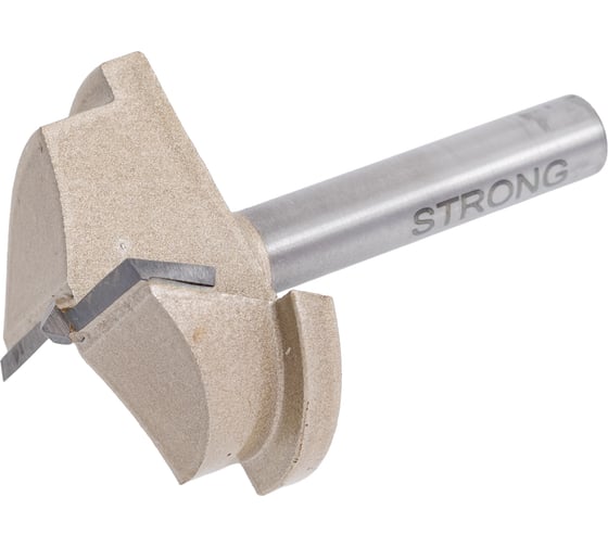 Фреза Форстнера Z2 пазовая по дереву 35х12 мм, хв-к 8 мм, с ограничителем Strong СТФ-10111035 1