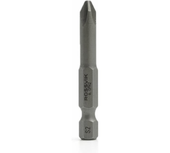 Бита крестовая Rossvik PH2, 50 мм, 1/4, сплав S2 (10шт в коробке) 6350PH2