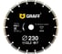 Алмазный диск по бетону и камню GRAFF 230x7x2.6x22.23 мм 18230 1