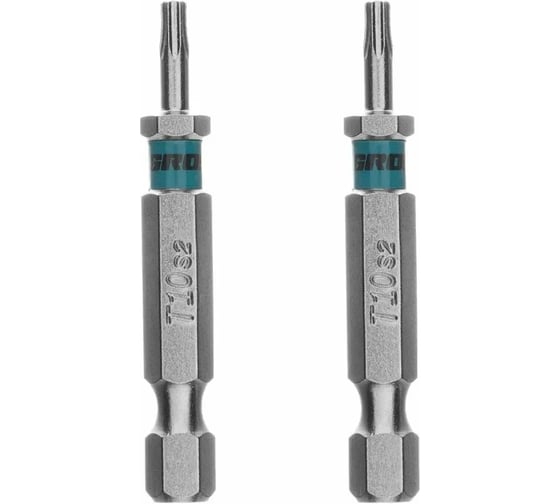 Бита GROSS Torx 10х50мм, сталь S2, шестигр., 2 шт 114168