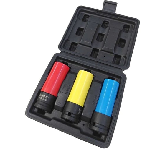 Набор ударных головок 1/2' в кейсе 3 шт (17/19/21мм) L=85/32 CrMo Skole (EHS) EHS-3PC-S