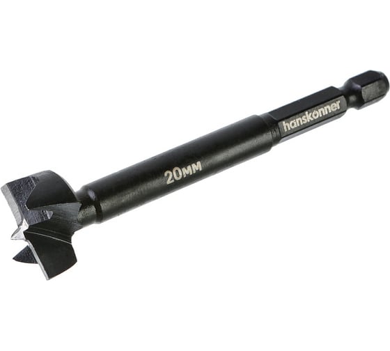 Сверло форстнера Hanskonner 20*90 мм, сталь, СК45 H1055-F20x90