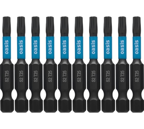 Набор торсионных магнитных бит OASIS TORX25x50 S2 10 шт 103011306016
