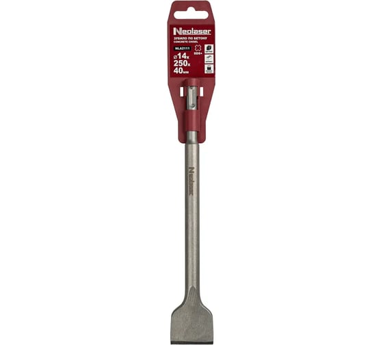 Зубило по бетону NeoLaser SDS 14*250*40мм.пл.клипса NLA2111