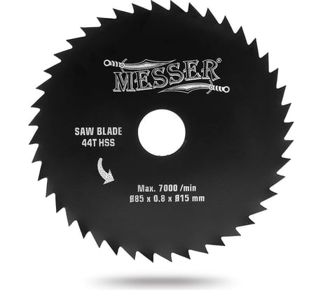 Диск HSS универсальный 85x15x0.8 мм, 44T для циркулярной мини-пилы М200 MESSER 10-40-852