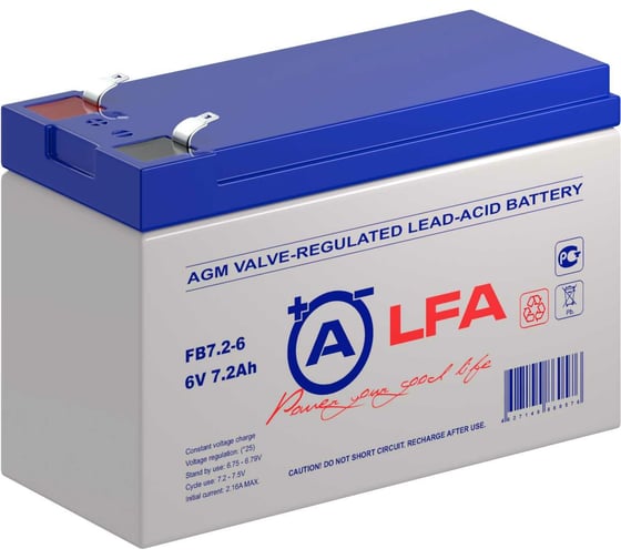 Аккумуляторная батарея LFA FB7.2-6 6В, 7.2 Ач УТ-00001356