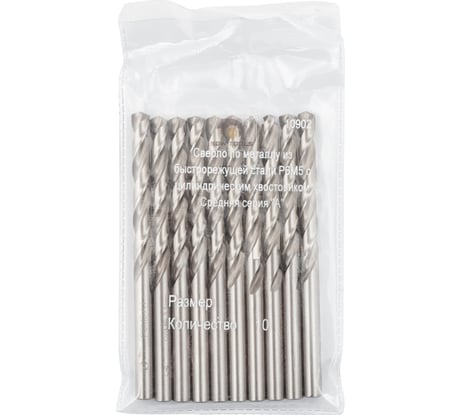 Сверло (10 шт; 4 мм; ц/х; вышлифованное Класс А1; Р6М5) SDW TOOLS dc00323