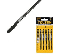 Полотна по дереву Т244D 5 шт, HCS, 100 мм для электролобзика TOLSEN 76803