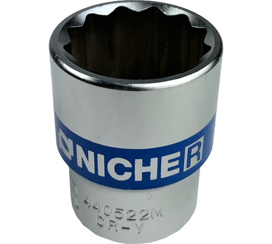 Головка 12-гранная (22 мм; 1/2") NICHER 440522MTC 1