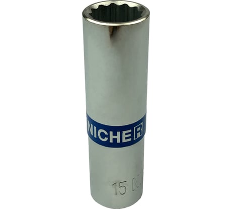 Головка длинная 12-гранная (15 мм; 1/2") NICHER 430515MTC