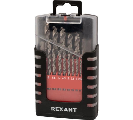 Набор сверл по металлу 19 шт, 1-10 мм, сталь Р6М5 REXANT 91-0635