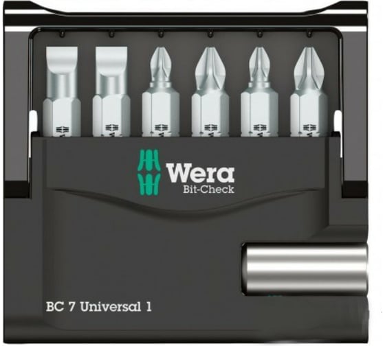 Набор бит MINI-CHECK SB 7 предметов WERA WE-073406