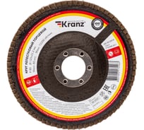 Круг лепестковый торцевой P80, 125x22.2 мм KRANZ KR-90-0014