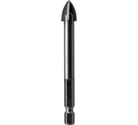 Сверло по стеклу и керамике 12 мм, 4 грани, шестигранный хвостовик KRANZ KR-91-0652