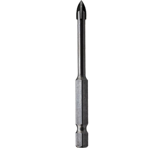 Сверло по стеклу и керамике 4 мм, 4 грани, шестигранный хвостовик KRANZ KR-91-0647 1