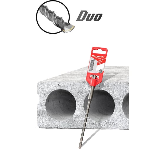 Сверло-бур по бетону Duo (24x1000 мм; SDS-PLUS) RENNBOHR 682410