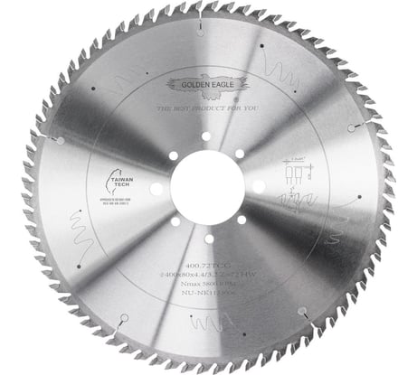 Диск пильный HW основной (400x80x4.4/3.2 мм; Z72; TR-F) Golden Eagle TL00000040