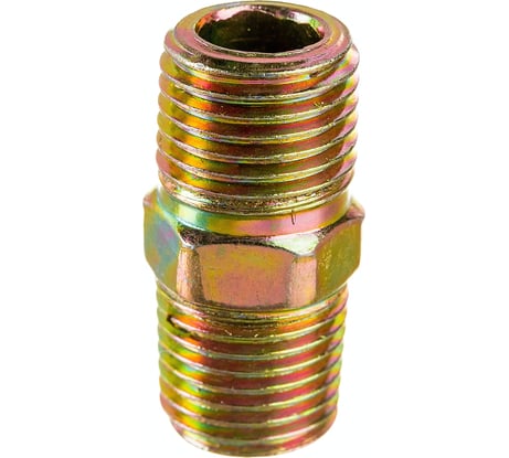 Двусторонняя резьба муфта наружная 1/4" удлиненная модель Pegas pneumatic 4105