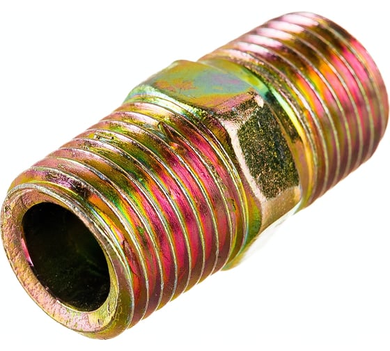 Двусторонняя резьба муфта наружная 1/4" удлиненная модель Pegas pneumatic 4105