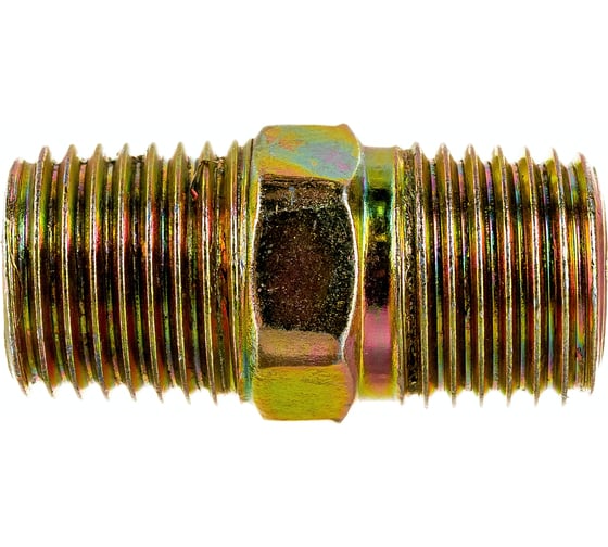 Двусторонняя резьба муфта наружная 1/4" удлиненная модель Pegas pneumatic 4105