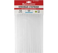 Клеевые стержни (12 шт; 11х200 мм; белые) BRAUBERG 670299
